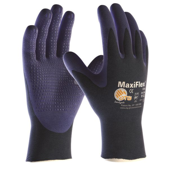 ATG MaxiFlex ELITE 34-244 Asennuskäsine sininen pisteillä Koko 7
