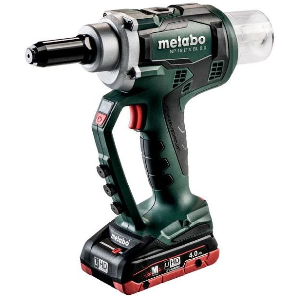 Metabo NP 18 LTX BL 5.0 Vetoniittipistooli sis. 4,0 Ah:n akut ja laturin