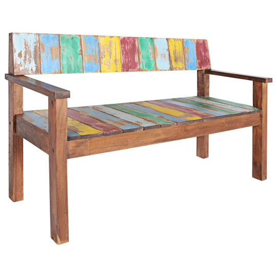 vidaXL Penkki 115 cm kierrätetty täyspuu