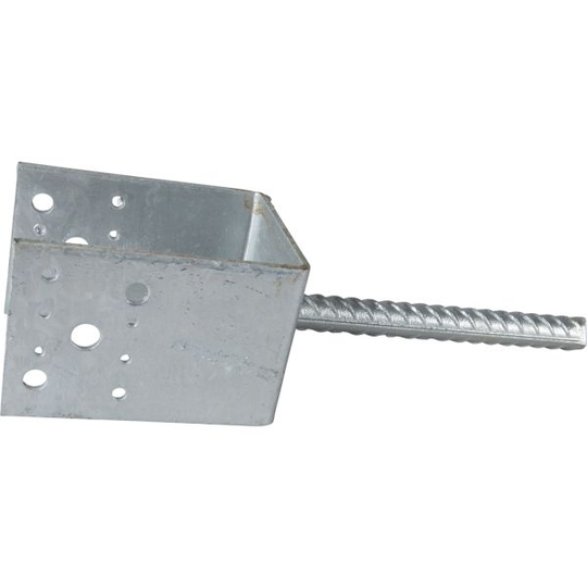 ESSVE 951630 Tolppakenkä 4 mm, tyyppi U, sinkitty 100 x 90 x 137,5/200 mm