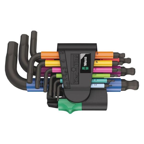 Wera 950/9 Hex-Plus Multicolour 2 Avainsarja kuusiokoloruuveille 9-osainen