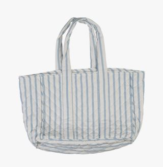 Amilia stripe kangaskassi vaaleansininen