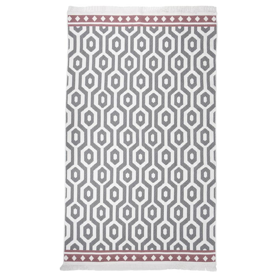 vidaXL Matto harmaa 120x180 cm puuvilla