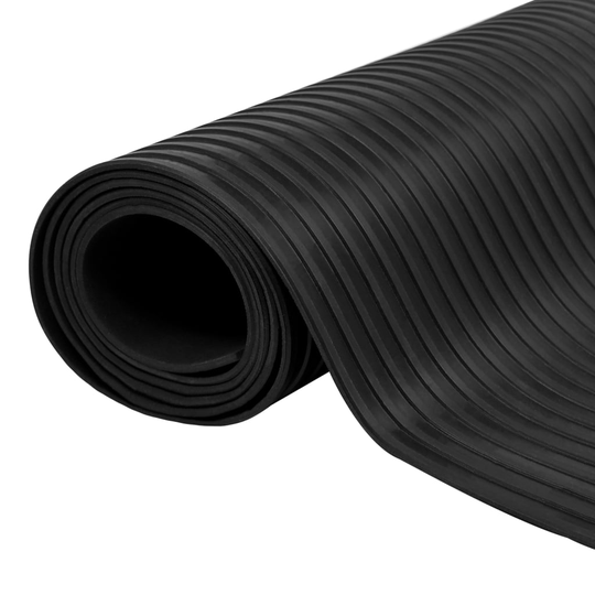 vidaXL Luistamaton kumimatto 2 x 1 m Leveä raitakuvio