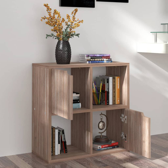 vidaXL Kirjahylly harmaa Sonoma-tammi 60x27,5x59,5 cm lastulevy