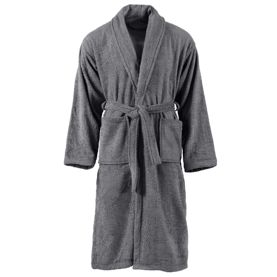 vidaXL Unisex froteekylpytalkki 100 % puuvilla antrasiitti S