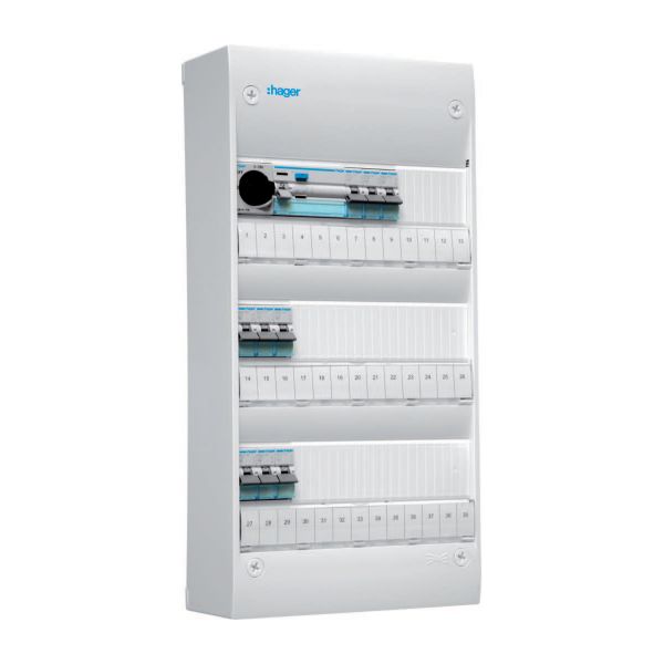 Hager GD313SF Kytkentäkaappi Tyyppi: Gamma, IP30 3 x 13 moduulia