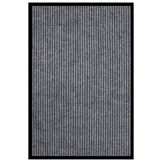 vidaXL Ovimatto raidallinen harmaa 80x120 cm