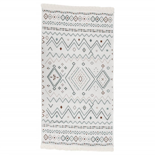 vidaXL Matto beige ja sininen 120x180 cm puuvilla