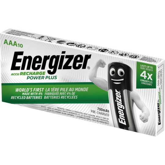 Energizer Recharge Power Plus Akku ladattava, AAA, 1,2 V, 10 kpl