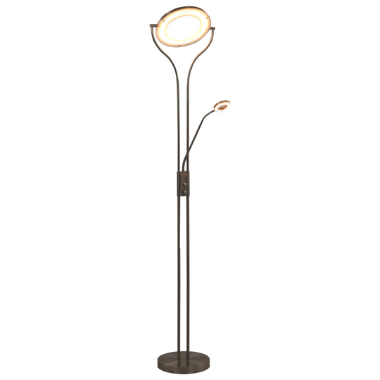 vidaXL Lattiavalaisin 18 W hopea 180 cm himmennettävä