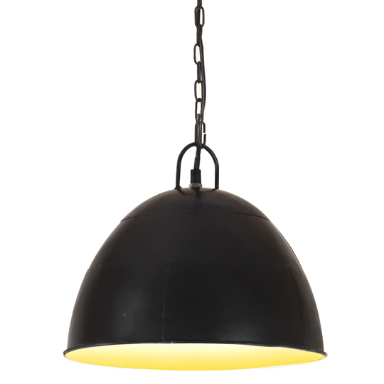 vidaXL Teollistyylinen riippuvalaisin 25 W musta pyöreä 31 cm E27