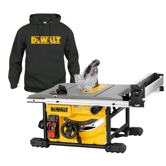 Dewalt DWE7485-QS Pöytäpyörösaha sisältää hupparin kokoa S