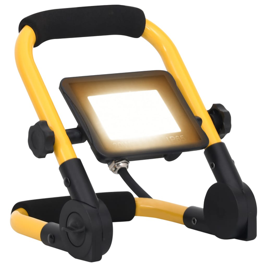 vidaXL LED-valonheitin kahvalla 20 W lämmin valkoinen
