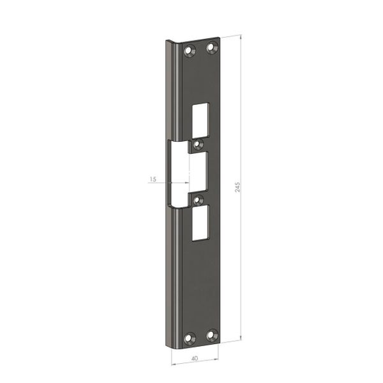 SAFETRON SA-30V Asennustolppa 15 mm, kulma Vasen