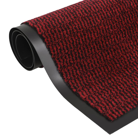 vidaXL Ovimatto nukallinen 60x180 cm punainen