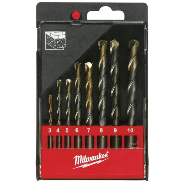 Milwaukee DIN 8039 4932352334 Betoniporasarja pyöreä kiinnike, 8 osaa