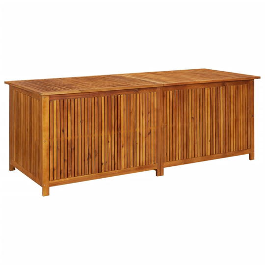 vidaXL Puutarhan varastolaatikko 200x80x75 cm täysi akaasiapuu