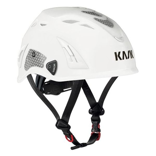 KASK PLASMA HI VIZ Suojakypärä refleksillä Valkoinen