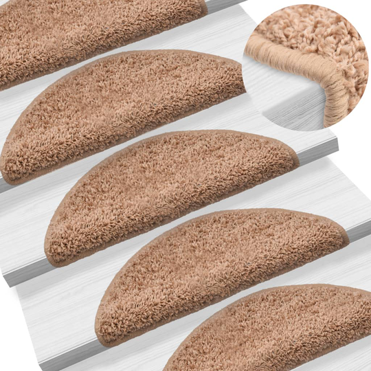 vidaXL Porrasmatot 10 kpl 65x25 cm beige