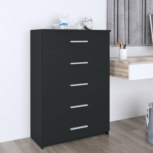 vidaXL Lipasto musta 71x35x108 cm lastulevy