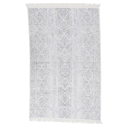 vidaXL Matto vaaleanharmaa 80x150 cm puuvilla