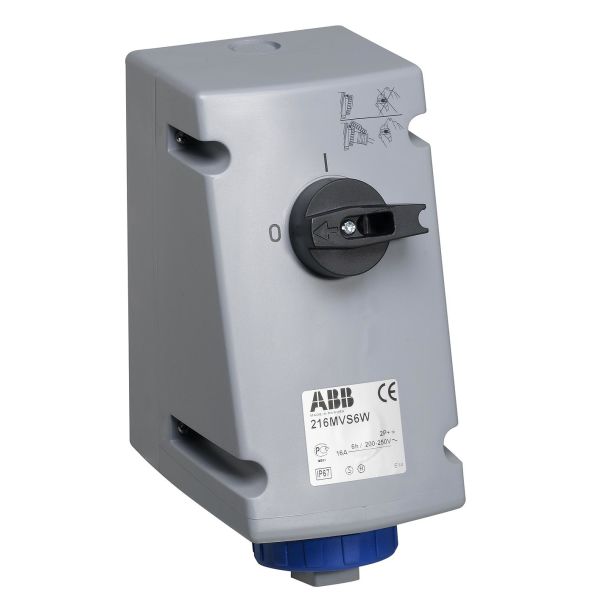 ABB 2CMA167824R1000 Seinäpistorasia IP67, 2P+J, 230 V