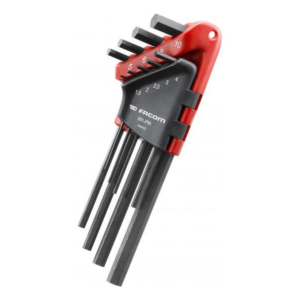 Facom 83H.JP9A Kuusiokoloavain pitkät, kotelossa 1,5 mm-10 mm, 9 kpl