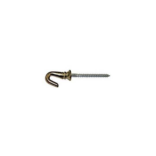 LKB 1427020 Kattokoukku kierteitetyllä ruuvilla, messinki 63 x 100 mm