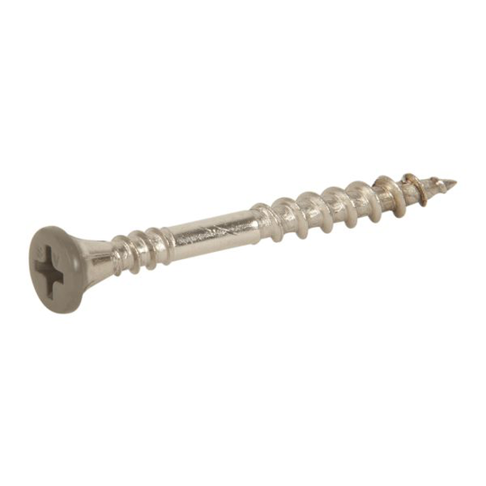 ESSVE 537609 Julkisivuruuvi 4,2x45 mm, ruostumaton/haponkestävä A4, nauhoitettu. Vaaleanharmaa, 1000 kpl