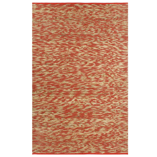 vidaXL Käsintehty juuttimatto punainen ja luonnollinen 160x230 cm