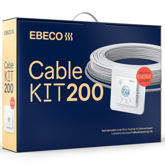 Ebeco Cable Kit 200 Lattialämmityskaapeli 8,9 m, 100W