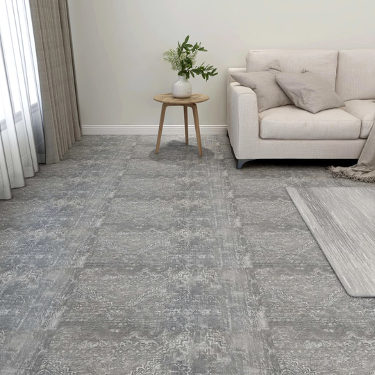 vidaXL Itsekiinnittyvät lattialankut 20 kpl PVC 1,86 m² betoninharmaa