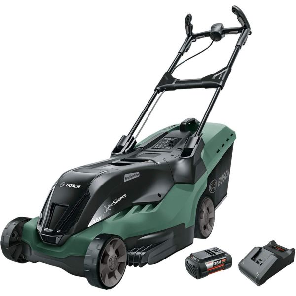 Bosch DIY Advanced Rotak 36-850 Ruohonleikkuri 6,0Ah akulla ja laturilla