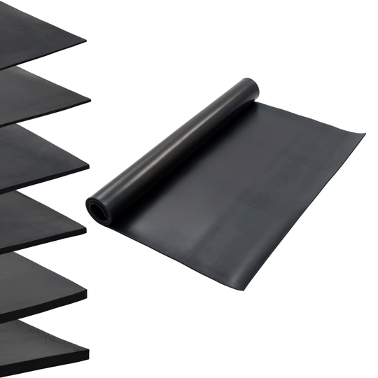 vidaXL Lattiamatto liukumaton kumi 1,2x2 m 6 mm sileä