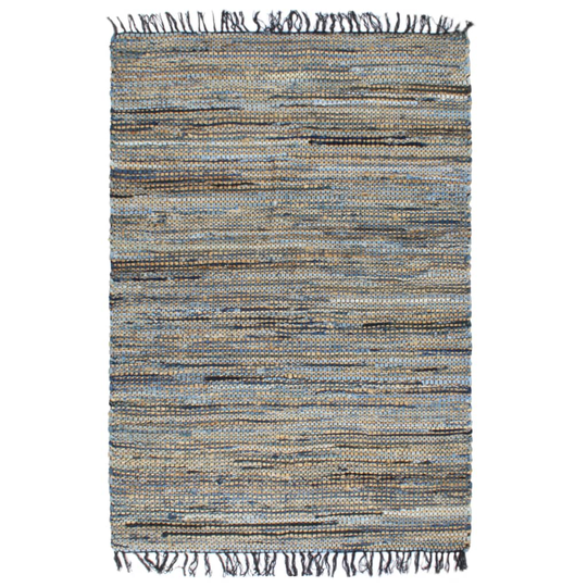 vidaXL Käsin kudottu Chindi-matto denim juutti 200x290 cm monivärinen