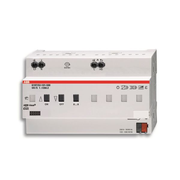 ABB 6197-0-0040 Valonsäädin 1–6 kanavaa KNX Suurin kytkentäteho: 1260 W