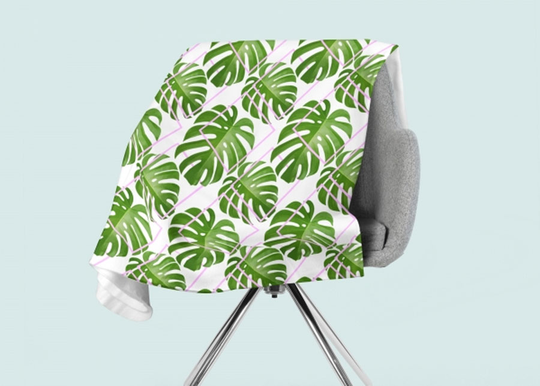 Torkkupeitto Tropical Palm Leaves 130x150 cm