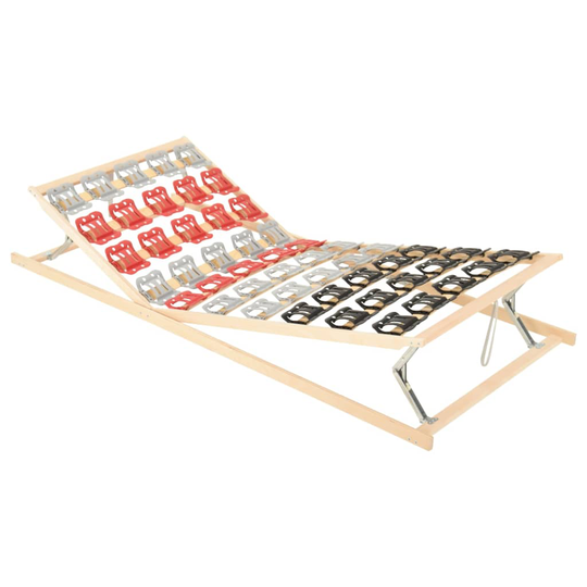 vidaXL Sängynrunko 12 säleellä säädettävät päädyt 90x200 cm