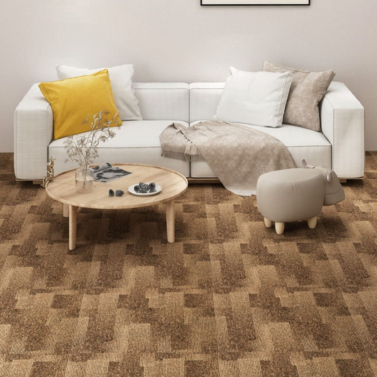 vidaXL Tekstiililaatat 20 kpl 5 m² ruskea