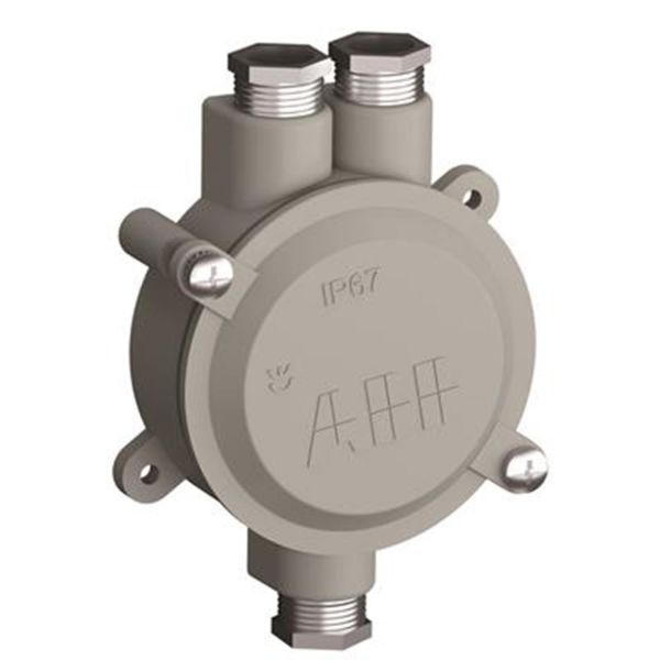 ABB 2CMA136532R1000 Kevytmetallikotelo Kierre 18,6, alumiinia 2 oikealle, 1 vasemmalle
