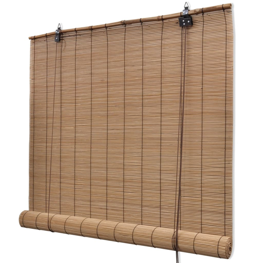 vidaXL Ruskea Bambu rullaverho 80 x 160 cm