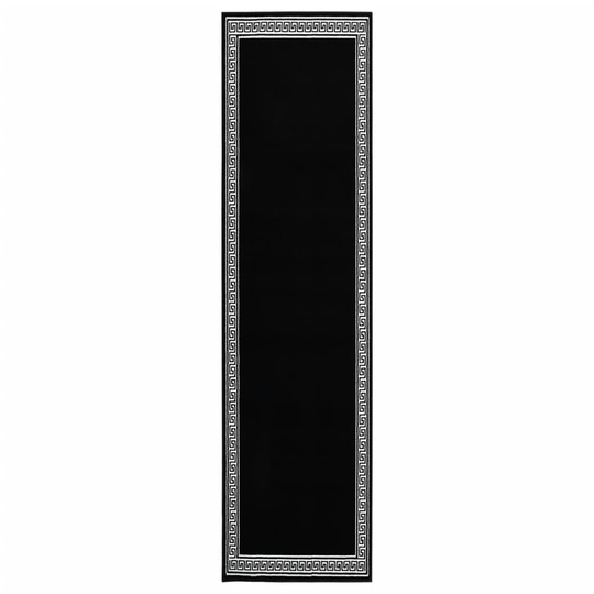 vidaXL Käytävämatto BCF musta kuviolla 100x450 cm