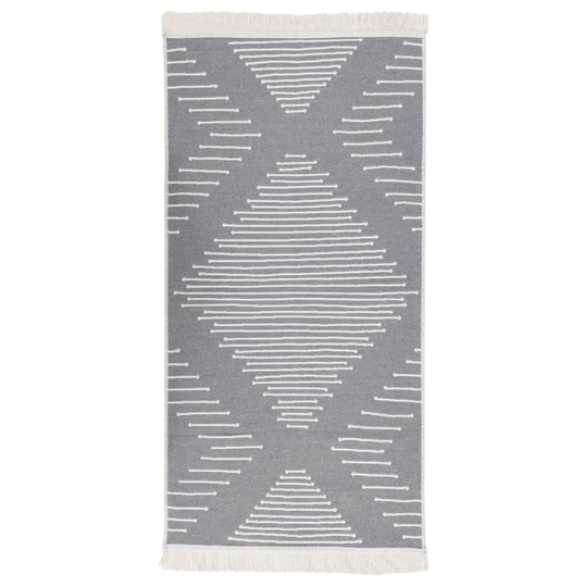 vidaXL Matto tummanharmaa 100x200 cm puuvilla