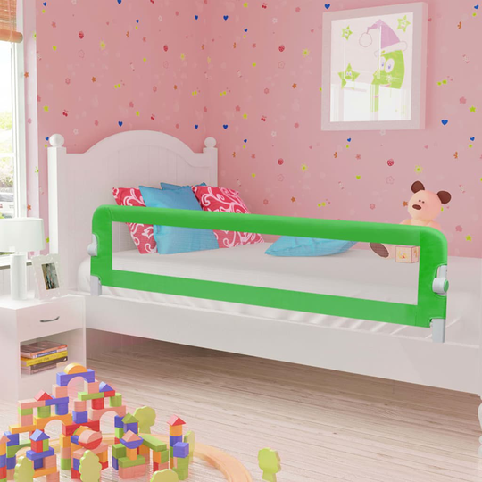 vidaXL Turvalaita sänkyyn polyesteri 180x42 cm vihreä