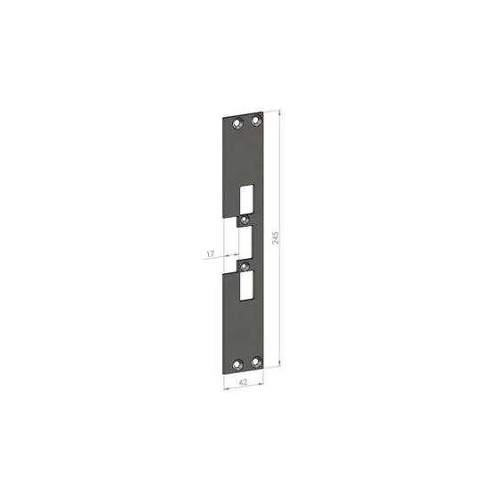 SAFETRON SA-31/17 Asennustolppa Tasainen, ruostumatonta terästä 17 mm