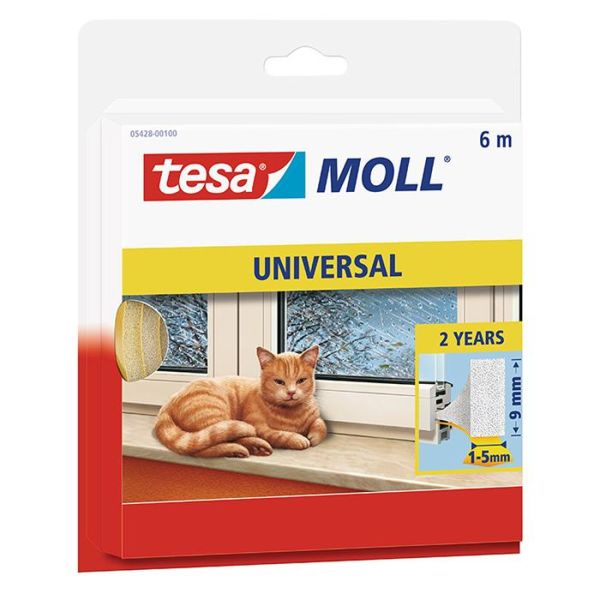 Tesa Tesamoll Universal Vaahtolista vaahtotiiviste, 6 m, 9 mm x 6 mm