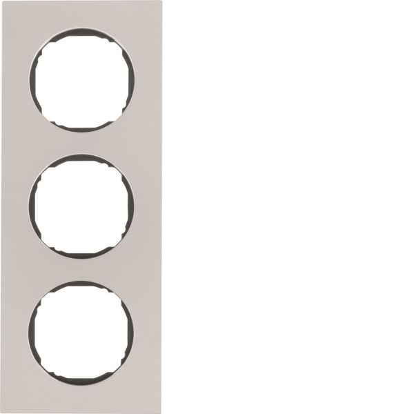 Hager 10132614 Peitekehys Berker R.8 -rasialle, ruostumaton 3-paikkainen