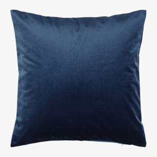 Mali velour koristetyyny indigonsininen