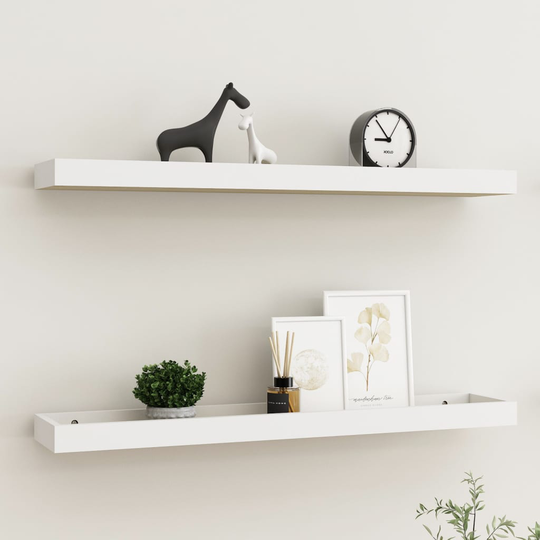 vidaXL Loggia seinähyllyt 2 kpl tammi ja valkoinen 80x15x4 cm MDF
